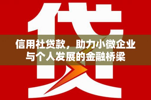 平泉信用社贷款，助力小微企业与个人发展的金融桥梁