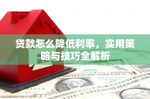 平泉贷款怎么降低利率，实用策略与技巧全解析