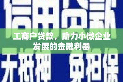 平泉工商户贷款，助力小微企业发展的金融利器
