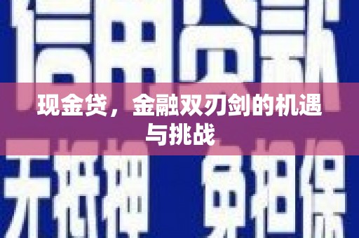 平泉现金贷，金融双刃剑的机遇与挑战