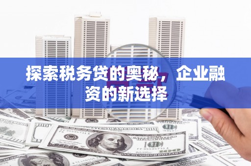 平泉探索税务贷的奥秘，企业融资的新选择