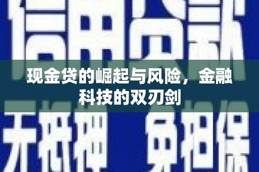 平泉现金贷的崛起与风险，金融科技的双刃剑