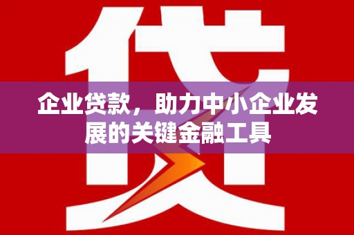 平泉企业贷款，助力中小企业发展的关键金融工具