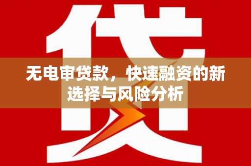 平泉无电审贷款，快速融资的新选择与风险分析