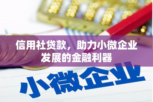 平泉信用社贷款，助力小微企业发展的金融利器