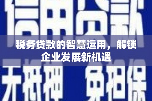 平泉税务贷款的智慧运用，解锁企业发展新机遇